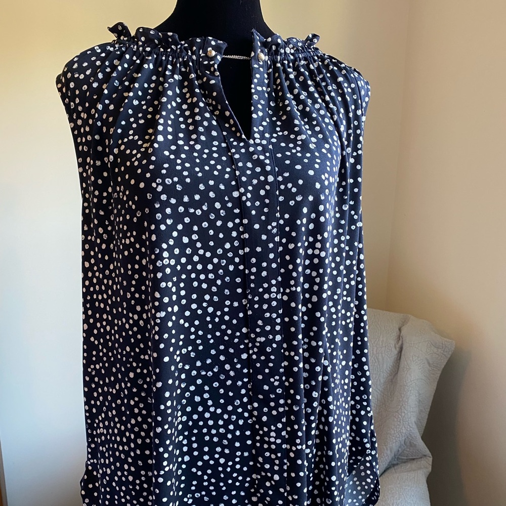 The Limited Sleeveless polka dot blouse